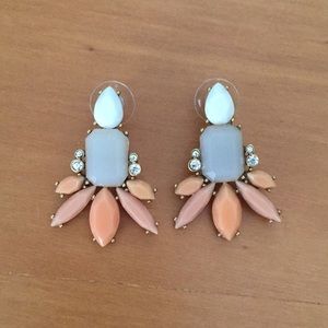 J Crew Statement Earrings with Stones